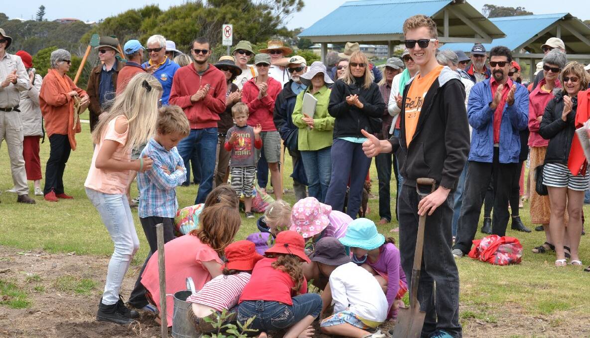 CLIMATE GATHERING: Ben Potter organised the GetUp Climate awareness gathering at Narooma back in November .