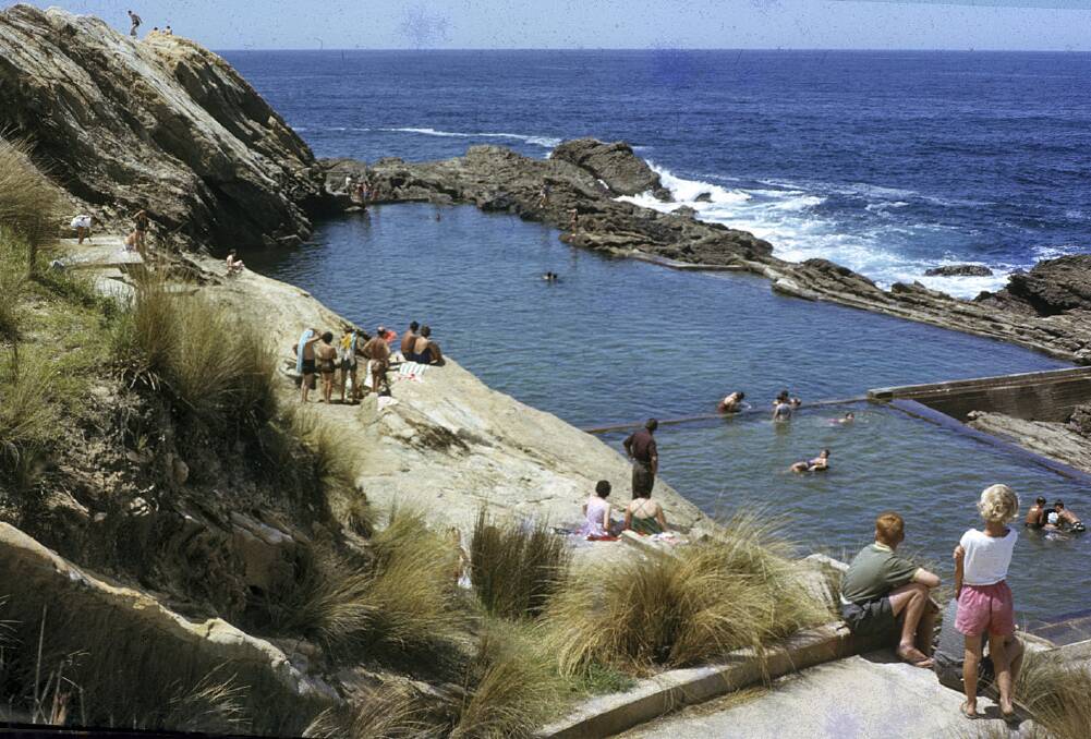 BLUE POOL: The Bermagui Blue Pool has been a popular swimming spot for generations and here it is in 1963.