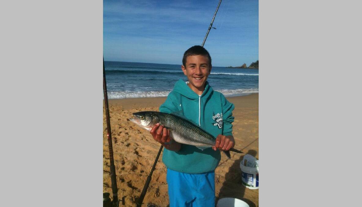 BEACH SALMON: Rob Shaw took his son Ryan beach fishin, who got this salmon as well as some nice whiting. 