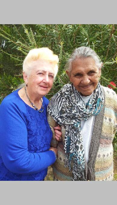 SPRING CLEAN: Joy Stanton with Aunty Shirley Foster were at Little Yuin Aboriginal Pre-School to help spring clean.