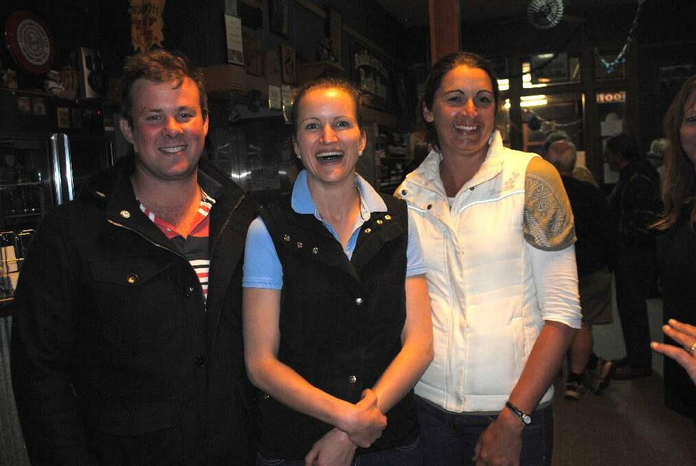 NEW VETS: The new veterinarians at Moruya Veterinary Clinic were at the Bodalla Arms Hotel on Friday night at a meet and greet session with dairy farmers. The new vets are Moruya's own Janelle Dunkley and Stuart Geard and Annie Seager who come to Moruya from Tamworth and are taking over from Eurobodalla vets, Mary and Peter Atkinson.