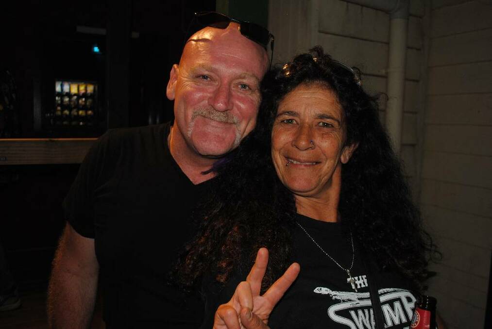 PEACE: Mark Inman with Jo Rugg at the Bodalla Arms Hotel on New Year’s Eve