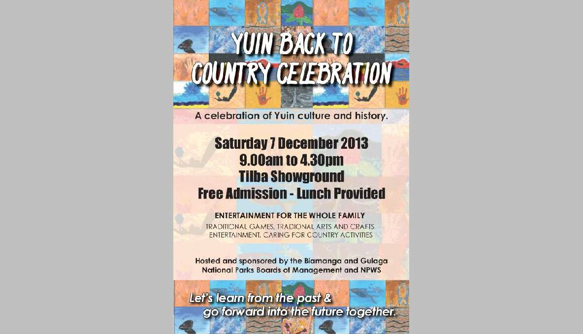 Yuin Back to Country celebrations at Tilba Show Ground on Saturday.