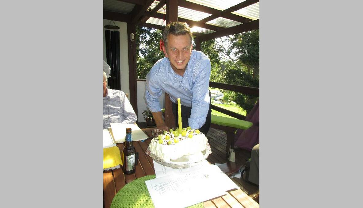 THE BIRTHDAY BOY: Last Saturday in Narooma the Hon Andrew Constance MP, Minister for Finance and Services celebrated not only his endorsement as the Liberal Candidate for the State seat of Bega but also his 40th Birthday.