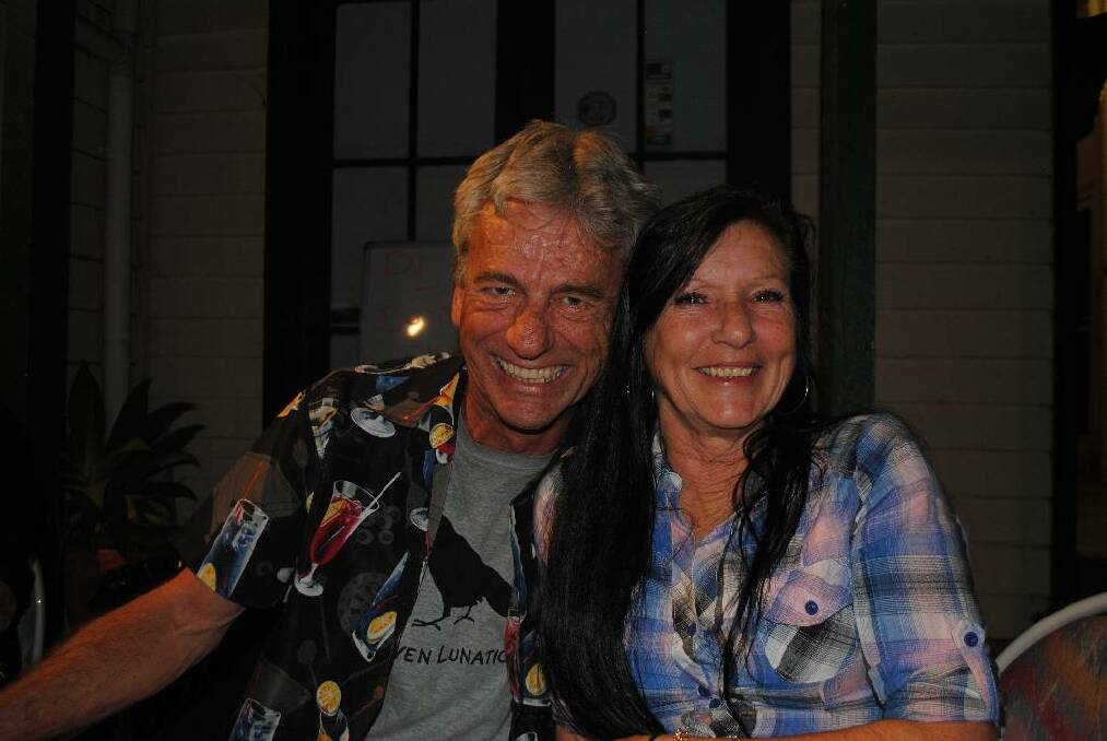 GOOD FRIENDS: Dave Pearce with Sue-Ann Heard celebrating the New Year at the Bodalla Arms Hotel.