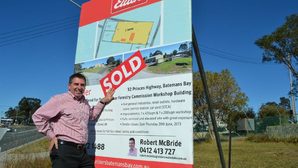 BATEMANS BAY: Batemans Bay Real estate agent Robert McBride declares a 1.16-hectare block on the Princes Highway at Batemans Bay   sold to a major retailer rumoured to be Bunnings.