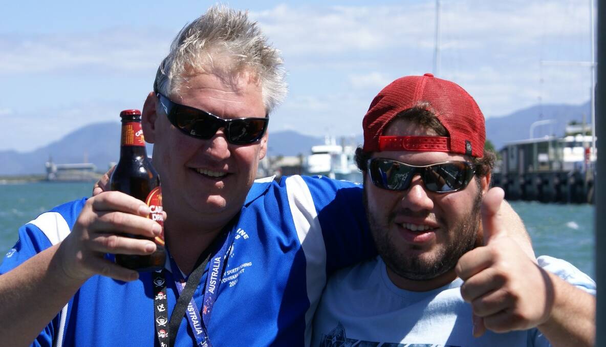 FIRM FRIENDS: The late Mattie Barber (left) with fishing friend Chris Paschalidis. Swipe or click for more photos.