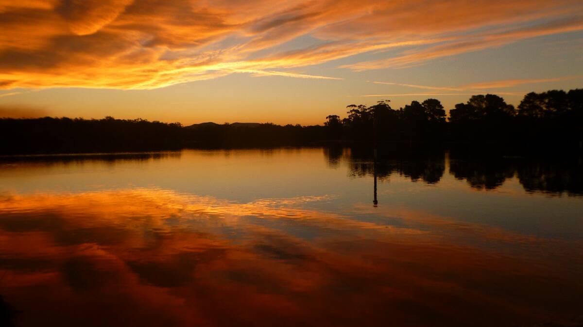   Tony de Bont's sunset over the Tomago River.