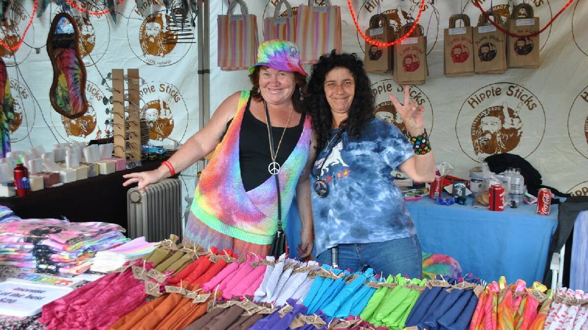  Karen Schofield and Jo Rugg kept the ablution block smelling sweet with fragrances from their Hippie Sticks incense that is manufactured in Bodalla.