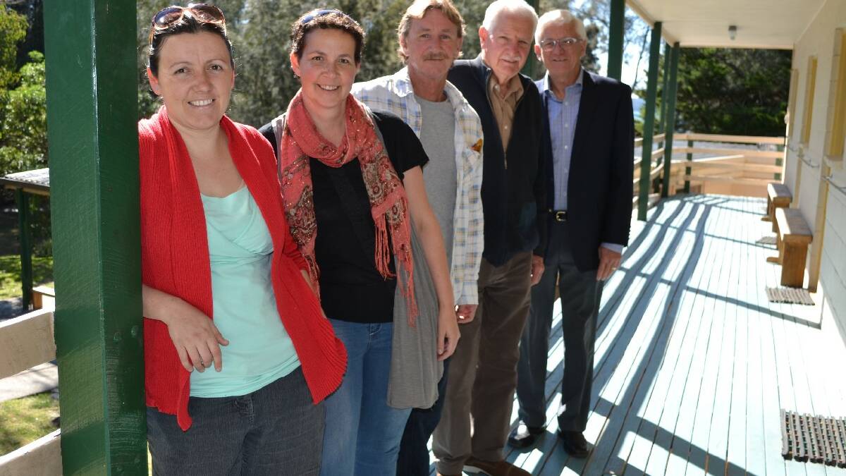 BATEMANS BAY: Anglican charity Community Life is now able to help men, women and families in crisis following the purchase of   Kooringa Coastal Retreat in Batehaven. Pictured is Community Life secretary Melissa Franzen, management committee member Liz   Rankin, Hope House manager Warren Jones, board member John Miller and Community Life president Reverend Colin Walters at Hope   Place.