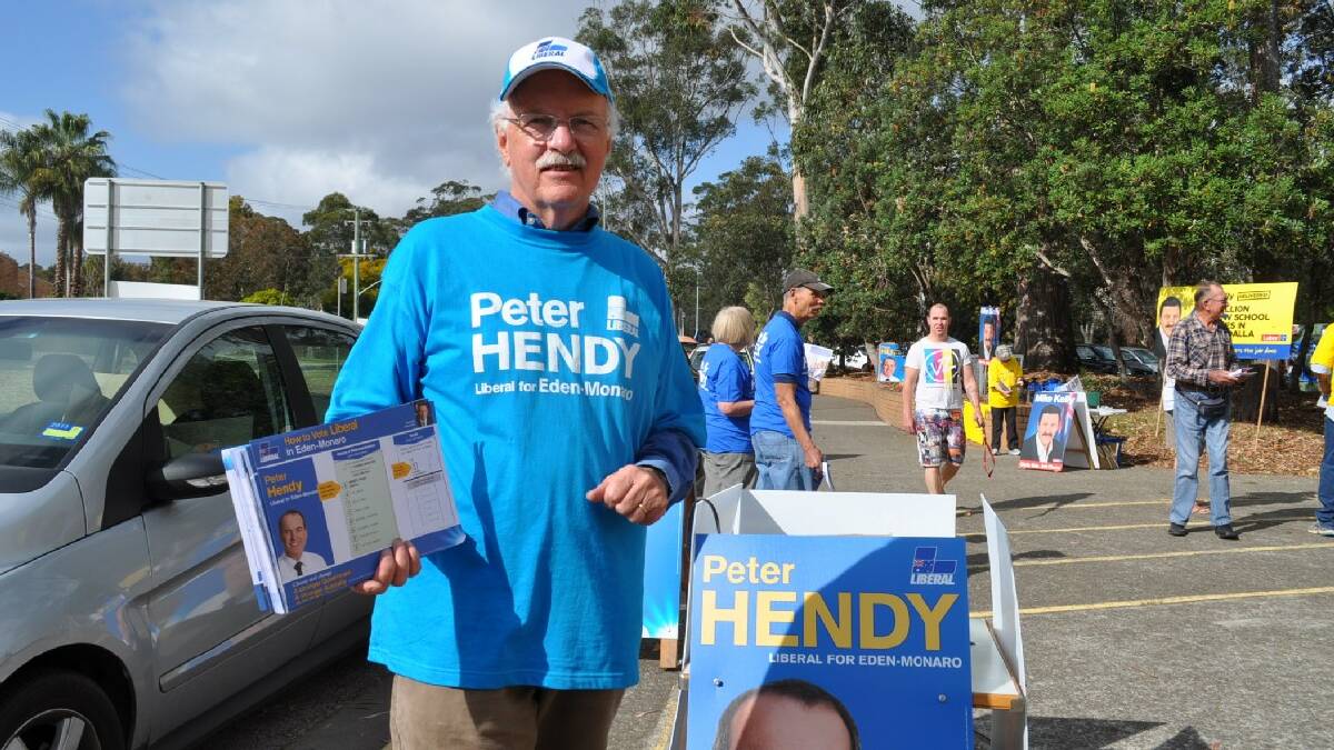 John Haslem urging voters to support Liberal Candidate Peter Hendy. 