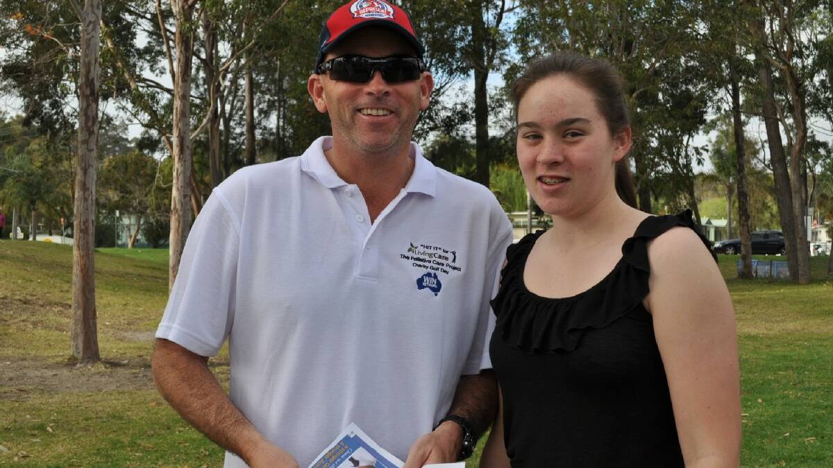 Tom Mc Alpin heading to the polls  at Sunshine Bay with daughter Brooke. 