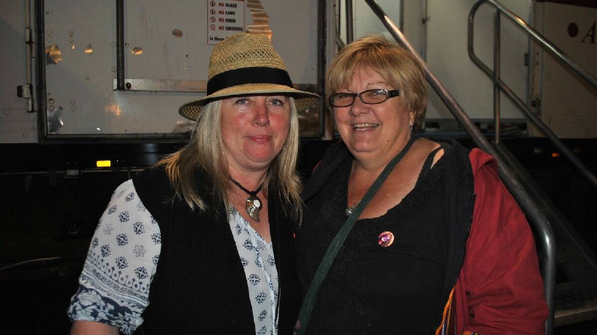 Kim Bush of Bodalla with her friend Chris Murphy from Lake Macquarie were enjoying the blues at the Narooma Blues Festival on Saturday night.