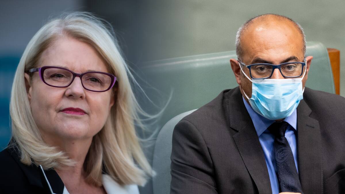Former home affairs minister Karen Andrews and Labor MP Peter Khalil. Pictures: Karleen Minney, Sitthixay Ditthavong