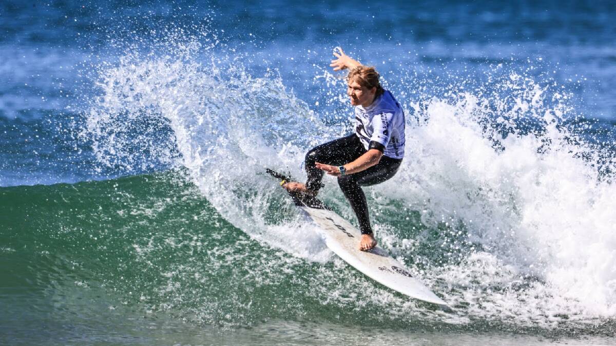 The wave that gave her the edge at the Australian Surf Championships. Photo: Kurt Polock