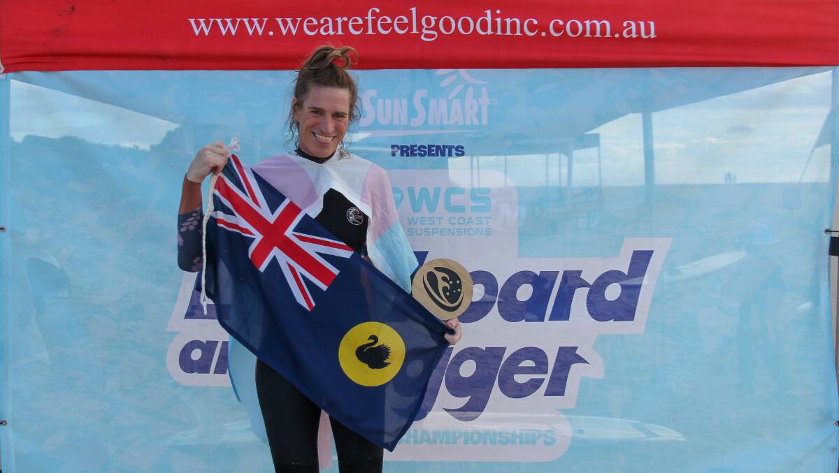 COMMUNITY: Sasha Jane Lowerson says her surfing community rallied behind her to help include trans people in competitive surfing. Picture: SWA/Majeks. COMMUNITY: Sasha Jane Lowerson says her surfing community rallied behind her to help include trans people in competitive surfing. Picture: SWA/Majeks.