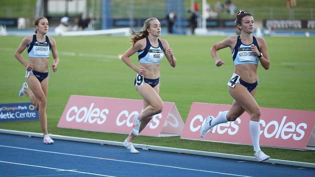 Hancock-Cameron leads in the 1500m. Photo: Supplied