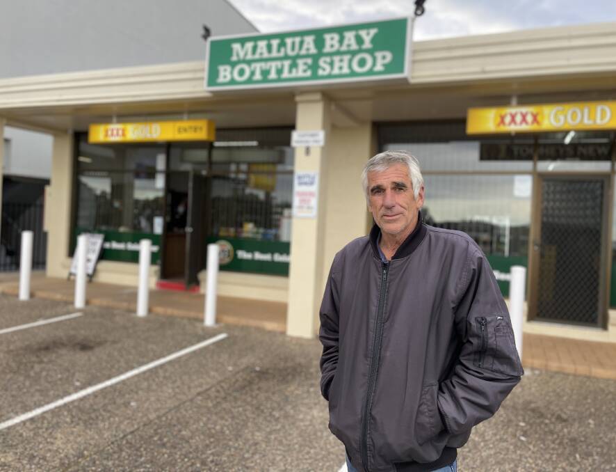 END OF AN ERA: Noel Rutzoe owned Malua Bay Wine and Spirits for 27 years and three months. Photo: Maeve Bannister 