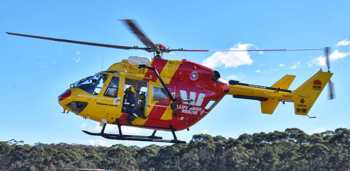The Westpac Lifesaver 23 rescue helicopter. Photo: Supplied. 