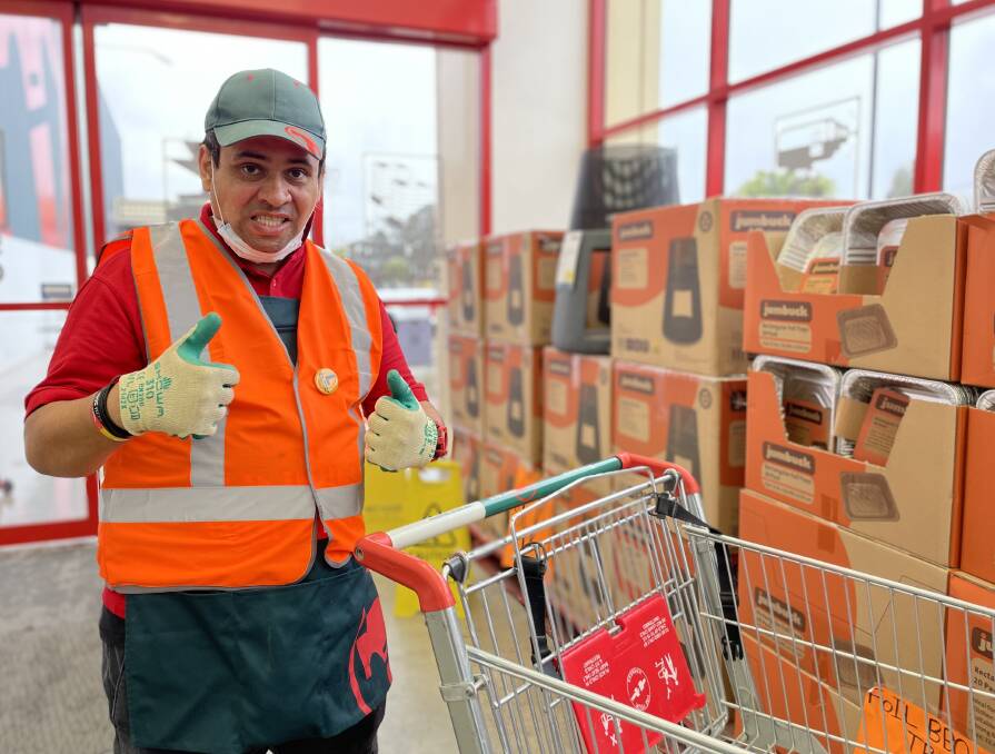 Wayne Charlton started working at Bunnings after completing a Certificate III in retail. Picture: Maeve Bannister.