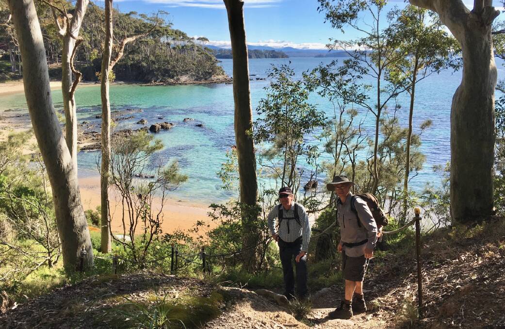 Brian Mercer and Martin Ransom at Circuit Beach. Picture: Batemans Bay Bushwalkers. 