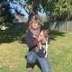 Kate Raymond with her rescue dog Frank. Frank was rushed to the vet earlier this month after eating rat poison strung on a piece of wire.