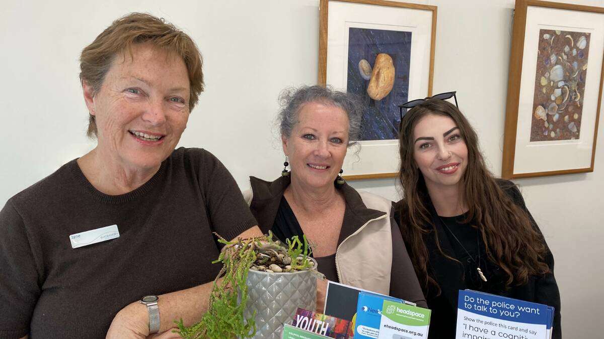 Eurobodalla Bushfire Recovery Support Service coordinator Jane Robertson with team members Judith and Mikaela. Extended funding from Resilience NSW means the service will continue operating until January 2023.