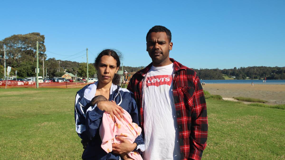 Narooma couple Samantha and Ian have been forced to live in a caravan with their two-month-old daughter due to being knocked back by countless landlords.