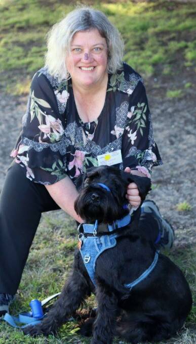 Donna Wieland with her schnauzer Henry. Picture: Rosy Williams