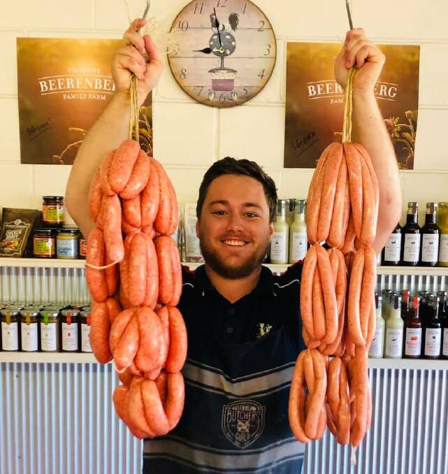 James Reid has been working at the Tuross Butchery since he was 12, and became an apprentice at the age of 16.