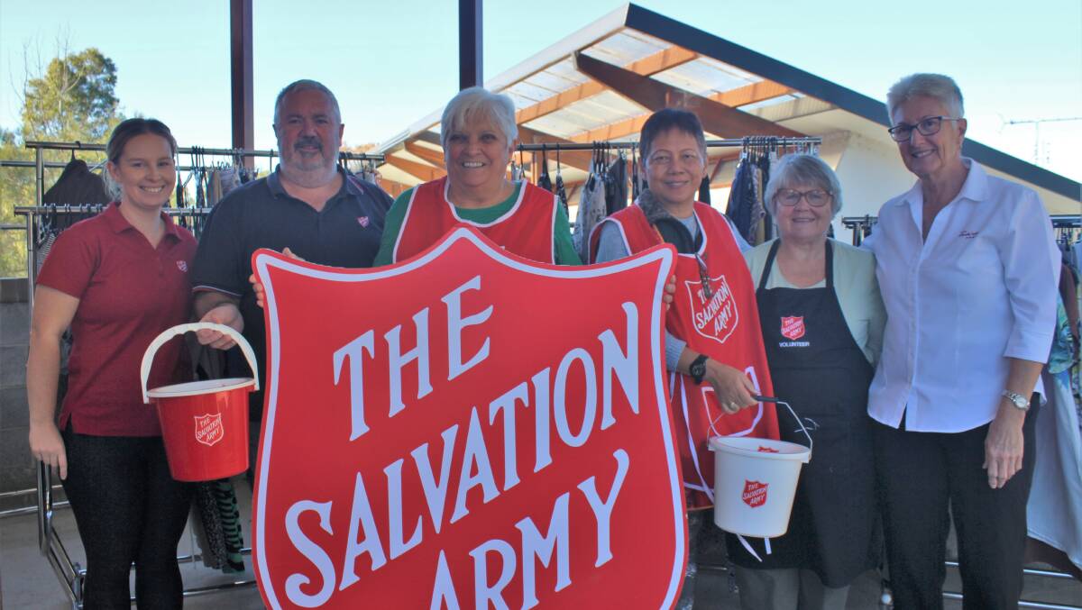Salvation Army volunteers from left to right: Shannon Morris, Craig MacKlan, Ida, Marty, Robyn and Lesley Archer.