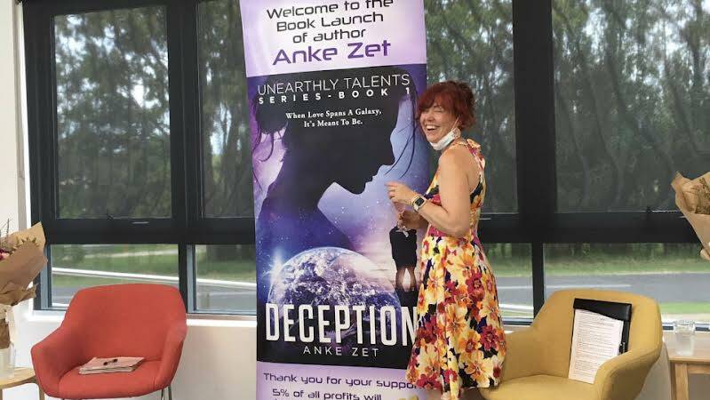 Author Anke Zet at the Moruya Launch of her book. Picture supplied.