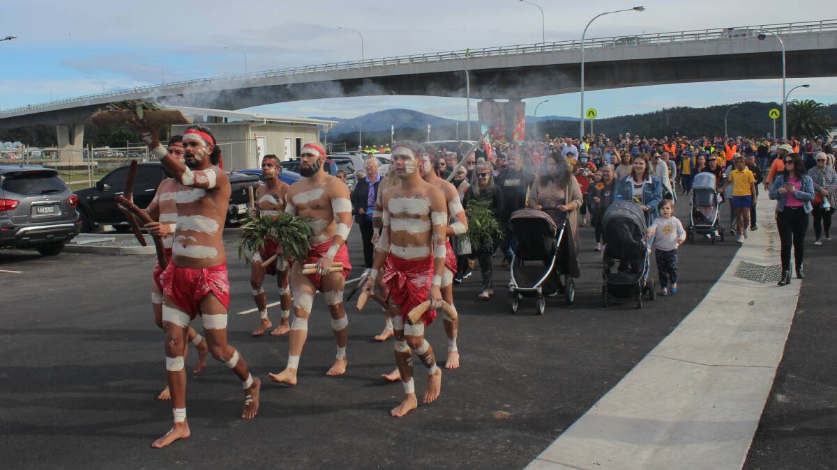 Members of Muladha Gamara group in Batemans Bay for National Sorry Day.
Picture: James Tugwell