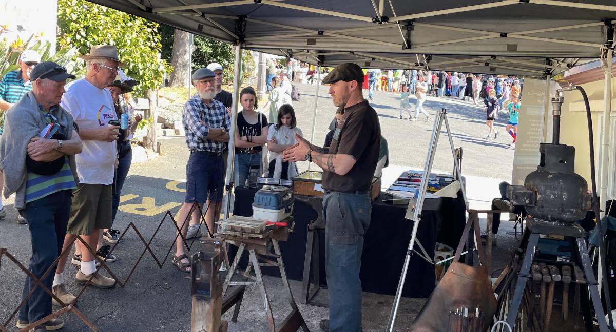 Iain and Sarah from Mother Mountain Forge are putting on a blacksmithing display for Cobargo Public School's 150th birthday celebration on Saturday, September 16. Picture by Marion Williams
