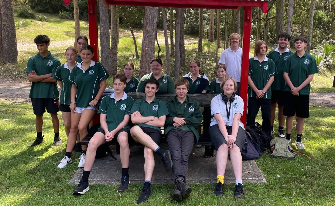 Some of the Year 10 students at Narooma High School who are fundraising to go on a cultural exchange tour on Japan in December. Picture by Marion Williams