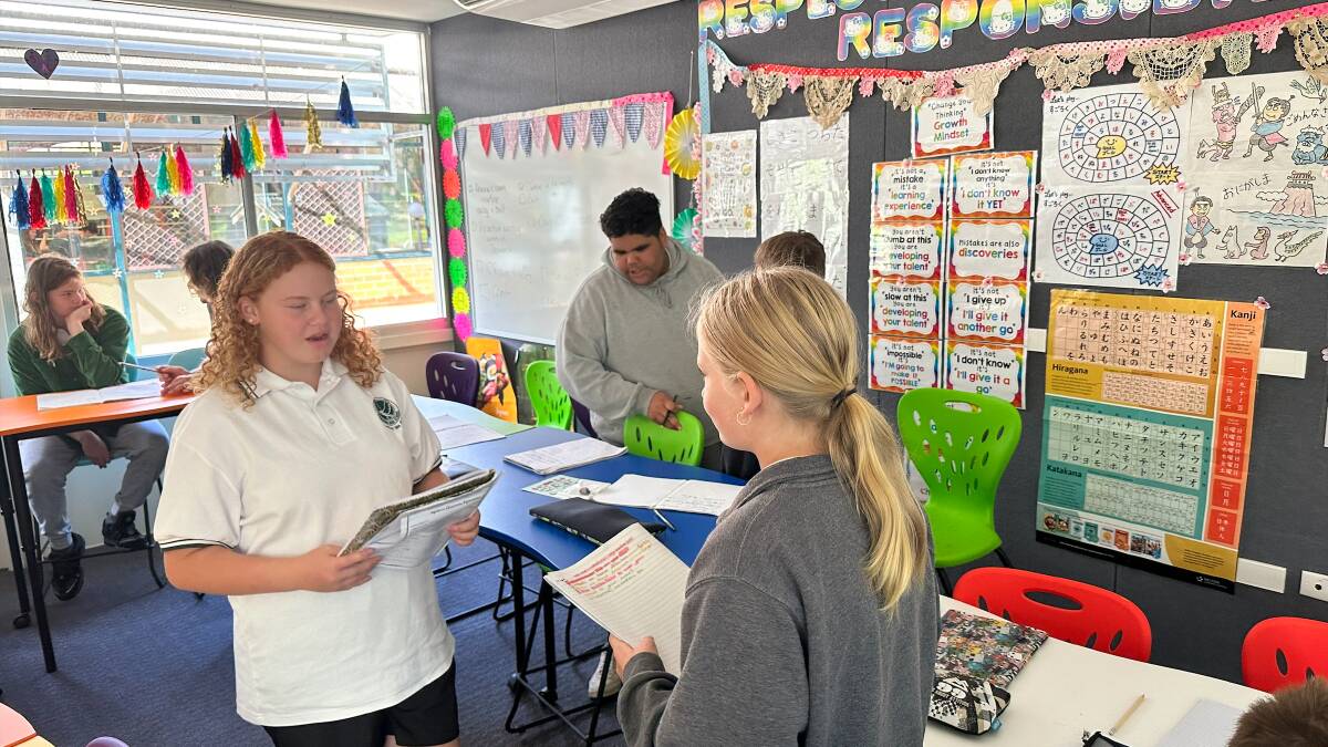 Students in Shirlee Rowland's Japanese class at Narooma High School. Picture supplied.