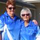 Sandra Breust with Pam Grant, winners of the Narooma Women's Bowling Club Major Pairs Photo: supplied