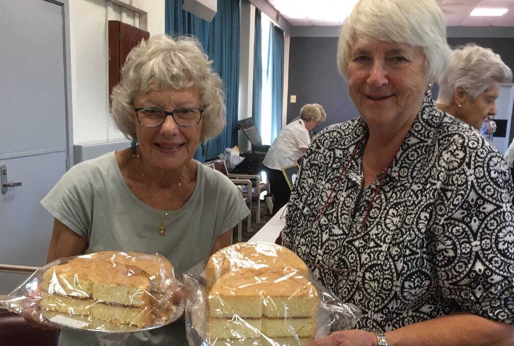 Far South Coast Group CWA members with their winning sponge cakes. Their annual cookery and handicraft competition is being held at Bermagui Country Club on Tuesday, March 12, from around 1pm. Picture supplied
