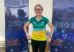 Chiropractor Dr Judy Gebhart was one of 71 athletes in the Australian team that competed in the World Triathlon Age Group Championships in Pontevedra, Spain. Almost 2200 athletes from 46 countries took part. Picture supplied