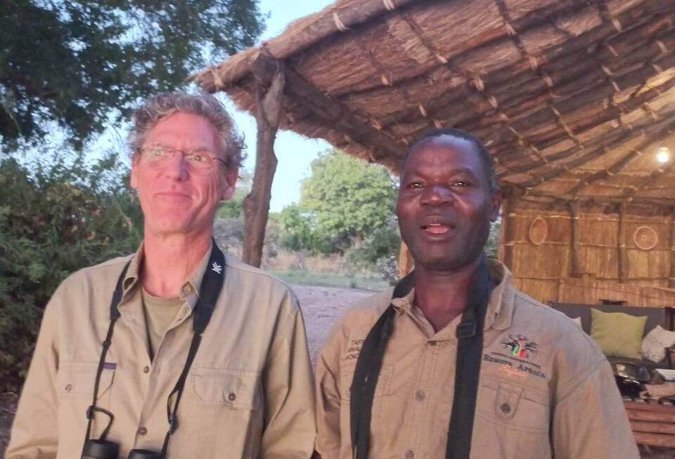 Dr Carl von Schreiber with Conservation South Luangwa senior guide Stephen Banda. Picture supplied.