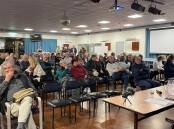 The case for removing the causeway was raised at a community forum in Bermagui about Wallaga Lake Bridge on July 25, 2023.. Picture by Marion Williams