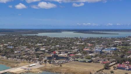 View over Tongan city, Nuku'alofa. Picture POIS Christopher Szumlanski/AP View over Tongan city, Nuku'alofa. Picture POIS Christopher Szumlanski/AP