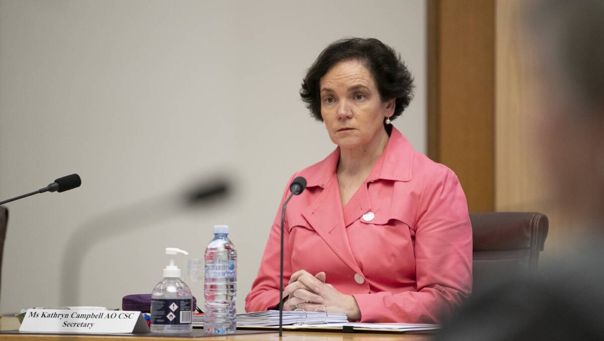 Former Department of Human Service secretary Kathryn Campbell fell short in her obligations: robodebt royal commission report. Picture: Keegan Carroll Former Department of Human Service secretary Kathryn Campbell fell short in her obligations: robodebt royal commission report. Picture: Keegan Carroll