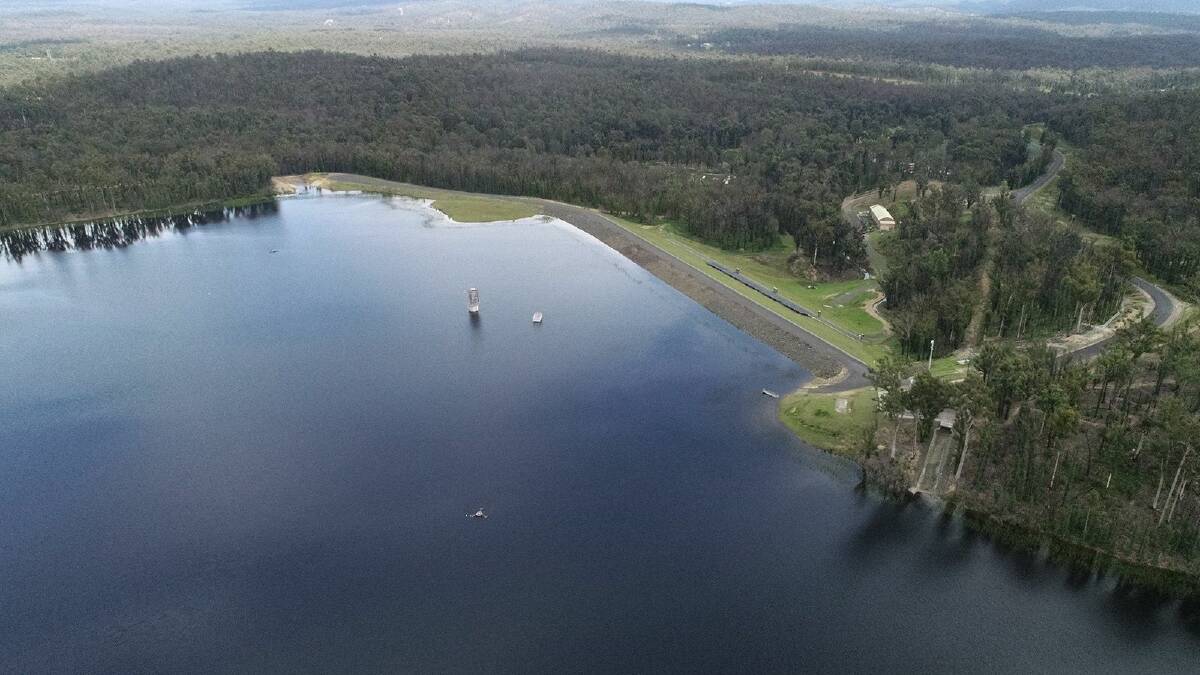 The shire's only water storage facility, Deep Creek Dam, is at capacity after heavy rainfall, yet the council reinstated Level 1 water restrictions on Saturday, December 2. Picture via Eurobodalla Shire Council