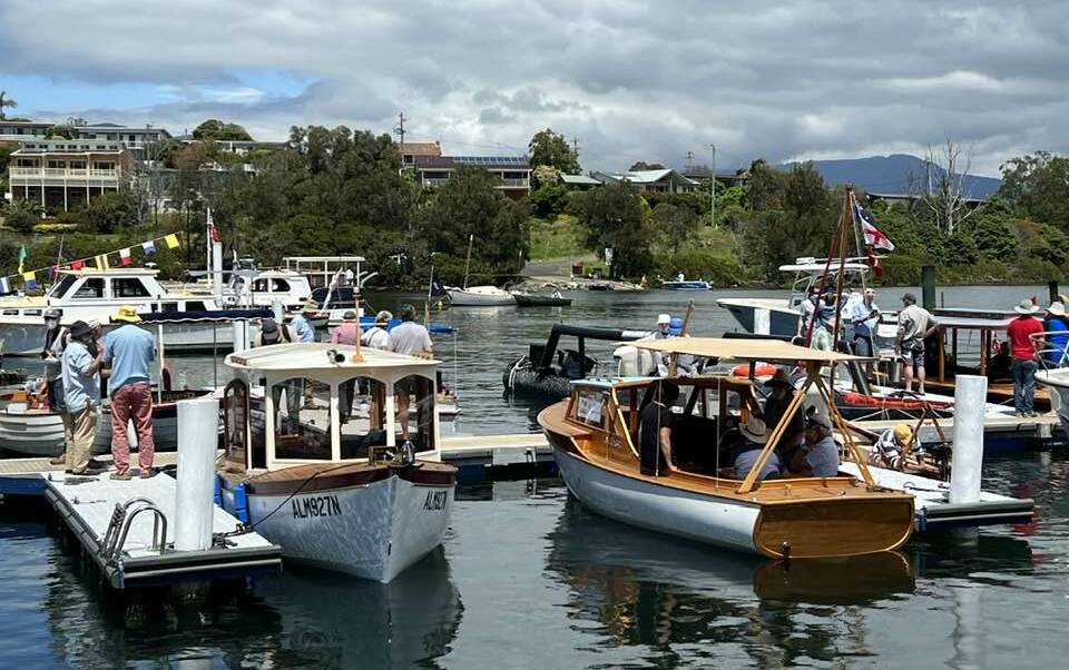 The Grand Parade of Narooma Boats Afloat Festival will be led by the winner of the Malcolm McKay Award for best boat. Last year it was won by Steamboat I K Brunell. Picture via Narooma Boats Afloat 