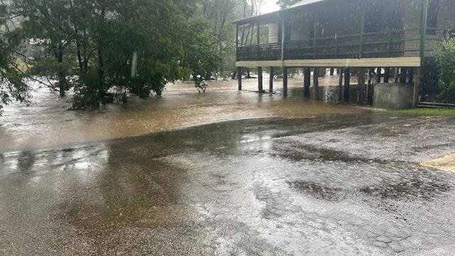 Mogo experienced minor flooding on Wednesday, November 29 as Mogo Creek and Cabbage Tree Creek water levels increased. Picture via Eurobodalla Shire Council