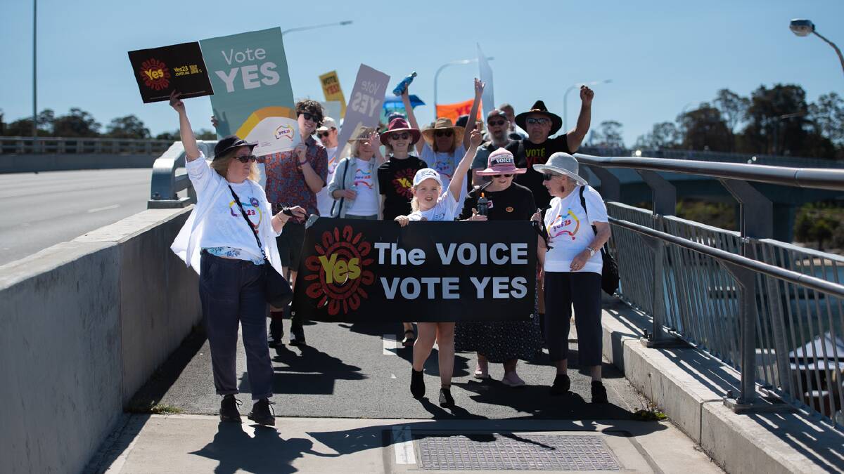 Hundreds of Eurobodalla locals walked across bridges in the region to show their support for the Voice to Parliament on Sunday, September 17. Picture supplied