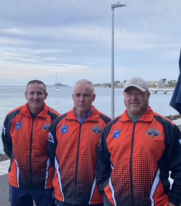 First grade coaching team: head coach Jeff Cox, pictured with assistant coach Jason Funnell and assistant coach and conditioner Grant Roberts. Picture by Batemans Bay Tigers First grade coaching team: head coach Jeff Cox, pictured with assistant coach Jason Funnell and assistant coach and conditioner Grant Roberts. Picture by Batemans Bay Tigers