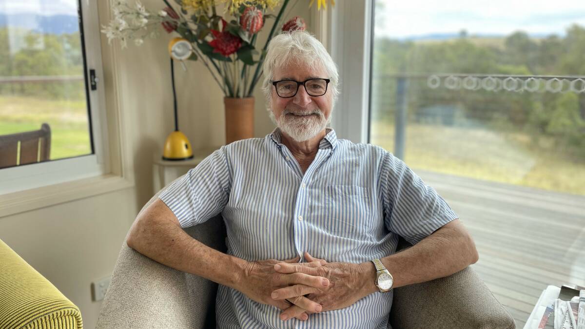 Russell Smith in his home in Bemboka. Picture by James Parker
