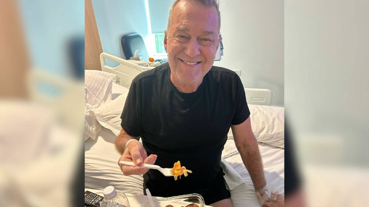 Jimmy Barnes shared this photo from hospital on December 6. Picture via Instagram/jimmybarnesofficial